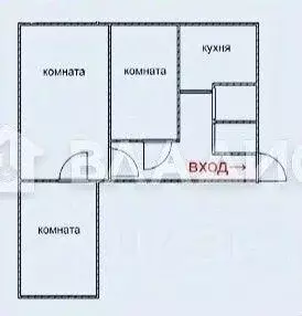 Квартира, 3 комнаты, 57.2 м - Фото 0
