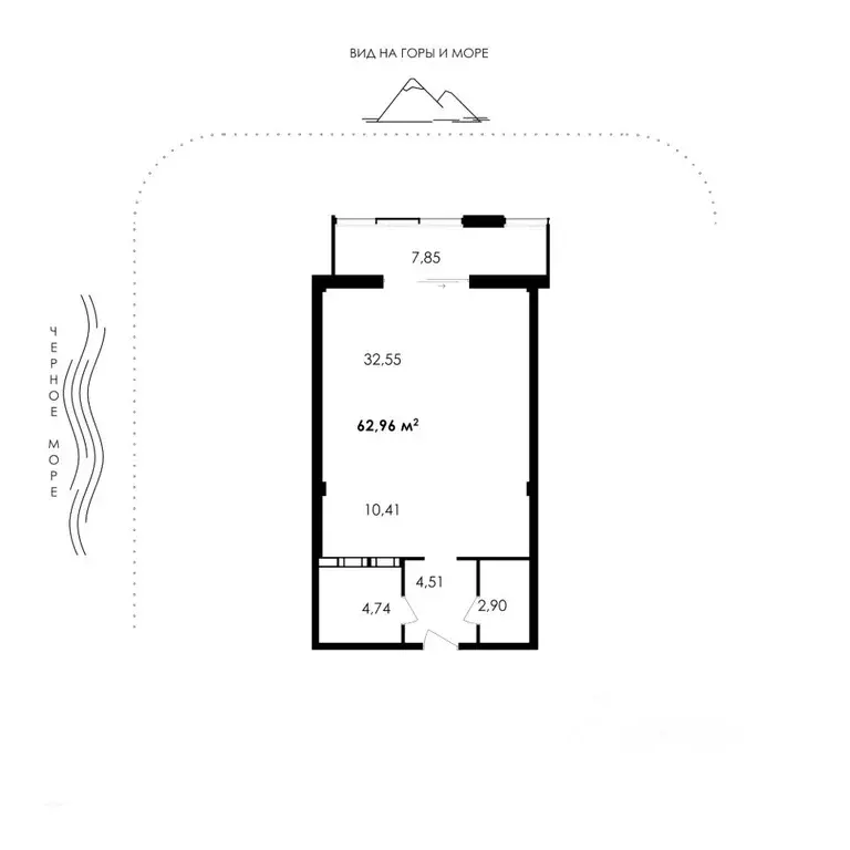 1-к кв. Крым, Алушта Апартаментов Park Plaza комплекс,  (62.96 м) - Фото 0