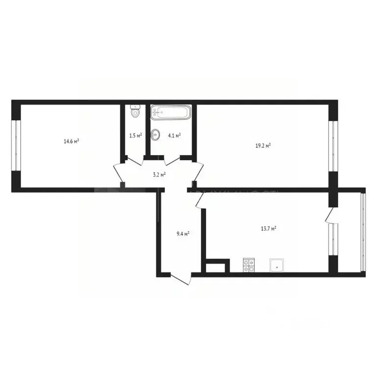 2-к кв. Тюменская область, Тюменский муниципальный округ, д. Дударева ... - Фото 2