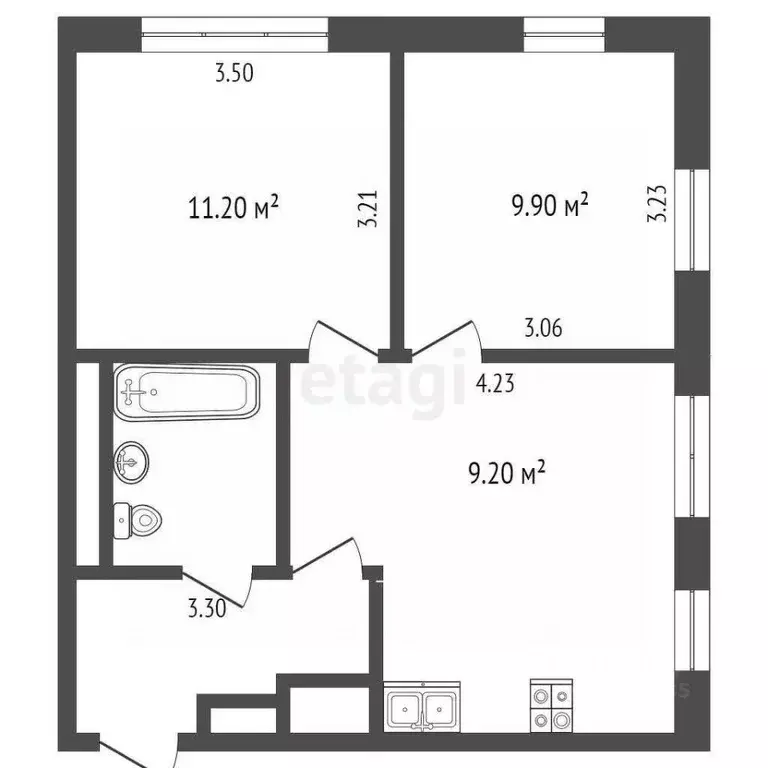 3-к кв. Москва пос. Коммунарка, ул. Фитаревская, 19к1 (57.0 м) - Фото 1