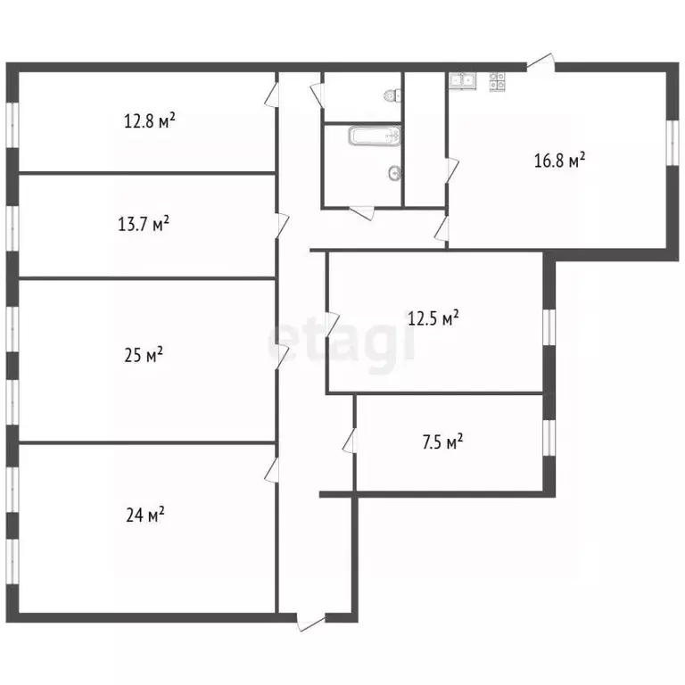 Студия Санкт-Петербург Гороховая ул., 46 (17.7 м) - Фото 2
