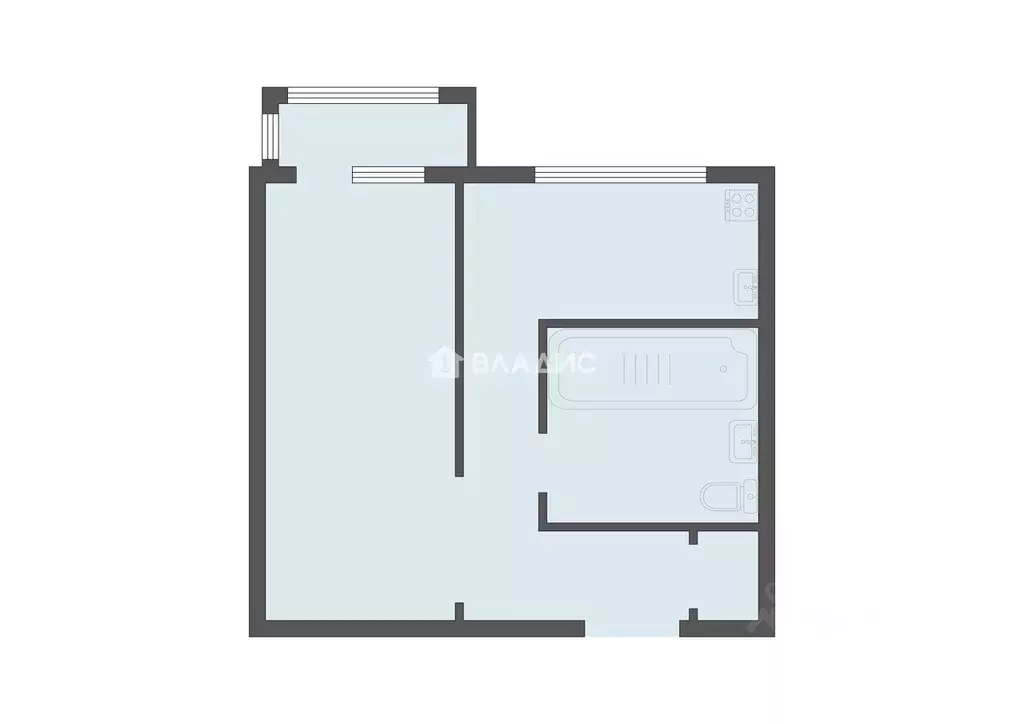 1-к кв. Тульская область, Новомосковск ул. Орджоникидзе, 3А (29.4 м) - Фото 2