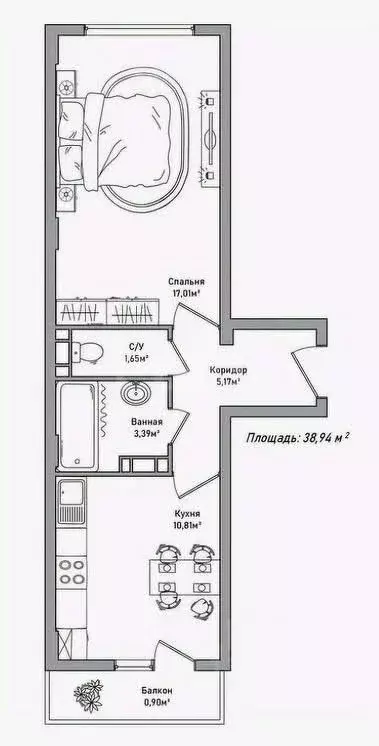 1-к кв. Ярославская область, Ярославль ул. Брагинская, 18к3 (39.0 м) - Фото 1