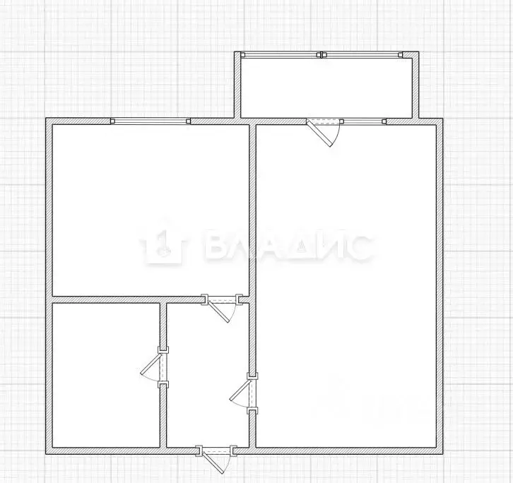 1-к кв. Пензенская область, Пенза Ладожская ул., 35 (26.6 м) - Фото 2