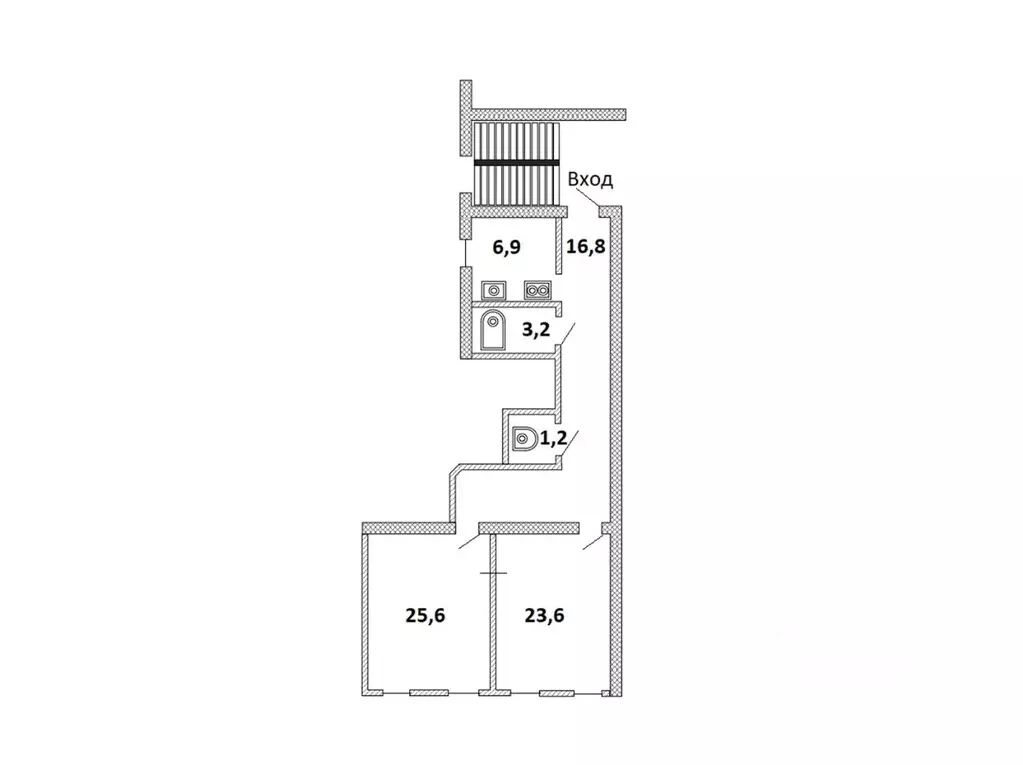 2-к кв. Санкт-Петербург 18-я Васильевского острова линия, 13А (77.3 м) - Фото 2