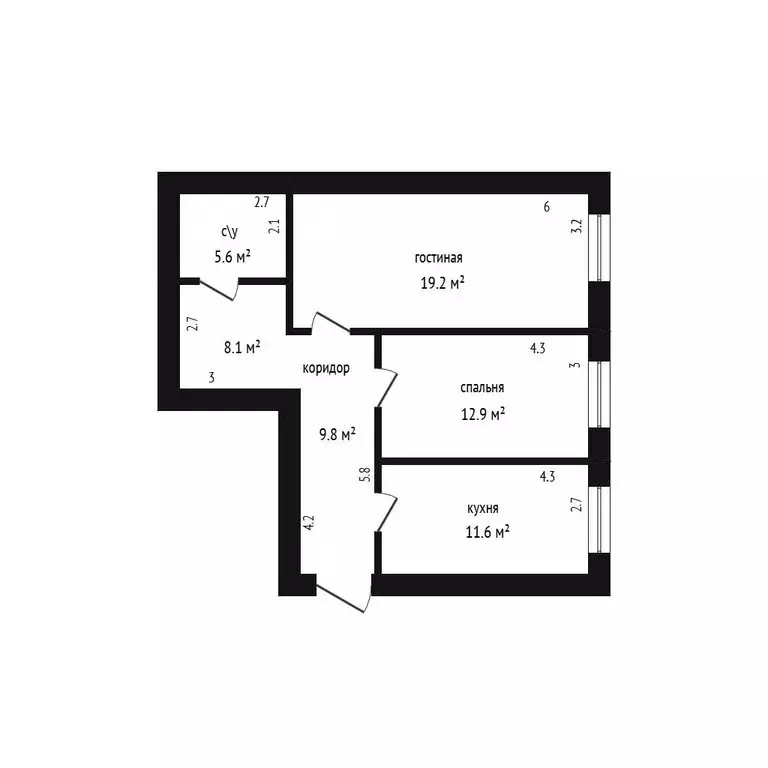 2-комнатная квартира: Дербент, улица Сальмана, 85Д (72 м) - Фото 1