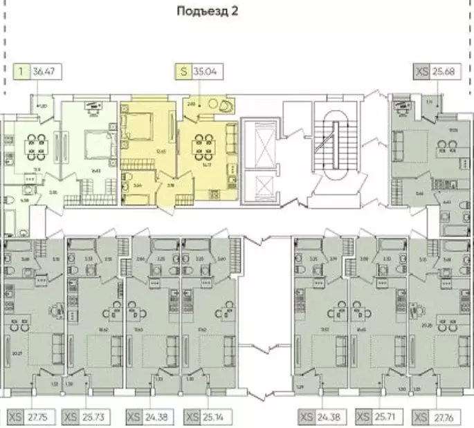 Студия Санкт-Петербург Планерная ул., 87к1 (24.1 м) - Фото 1