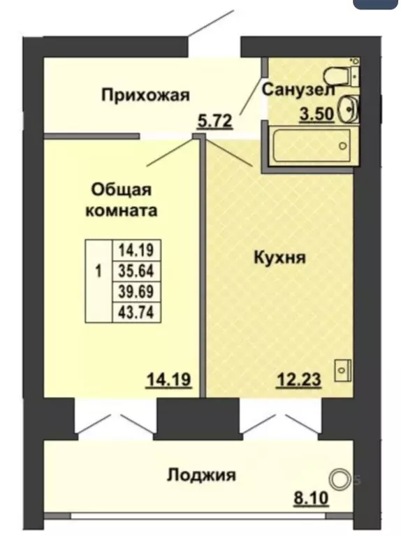 1-к кв. Марий Эл, Медведевский район, Руэмское с/пос, пос. Руэм ул. ... - Фото 2