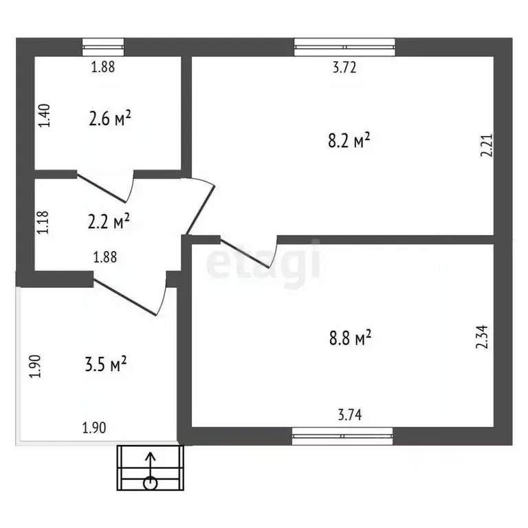 Дом в Калининградская область, Черняховск д. Поселок Новая,  (27 м) - Фото 2