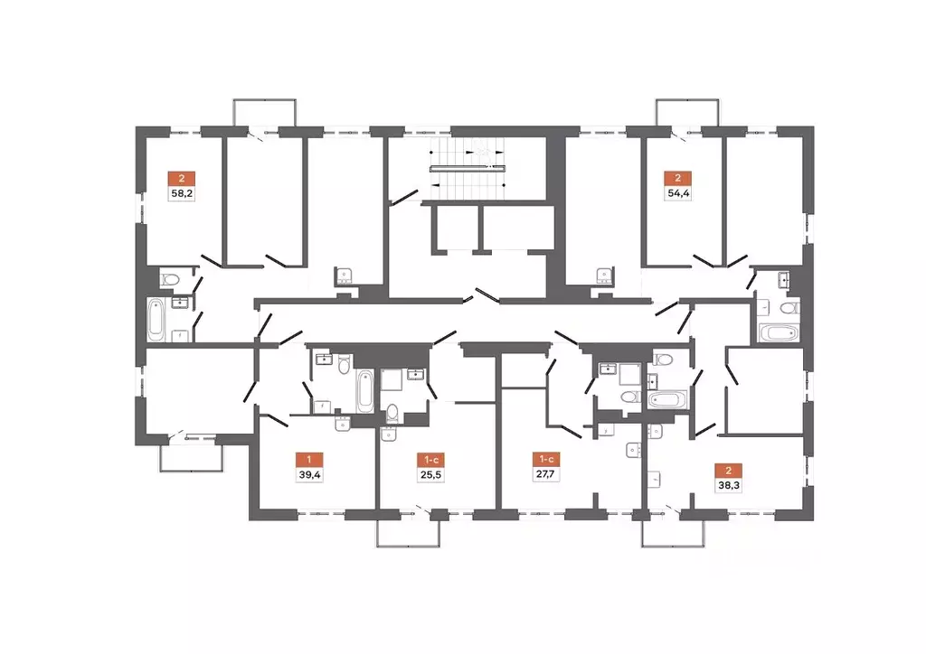 2-к кв. Ханты-Мансийский АО, Сургут 30А мкр,  (56.59 м) - Фото 1