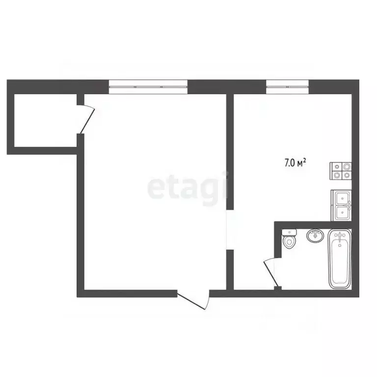 1-к кв. Хабаровский край, Комсомольск-на-Амуре Дружба мкр, 32 (33.0 м) - Фото 1