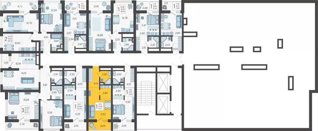 Квартира-студия: Сочи, жилой комплекс Кислород, 3 (23.11 м) - Фото 1