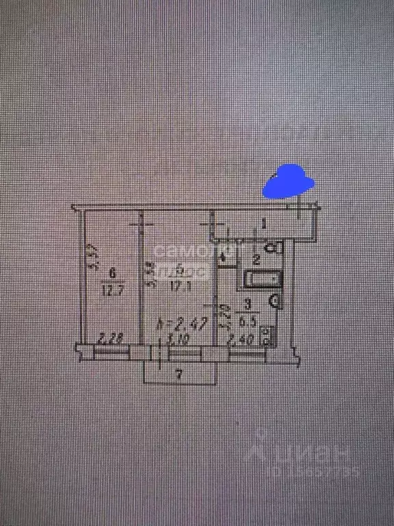 2-к кв. Омская область, Омск просп. Карла Маркса, 29А (44.4 м) - Фото 2