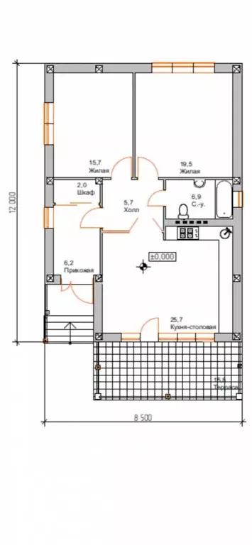 Дом в Краснодарский край, Темрюк пер. Цветочный (80 м) - Фото 2