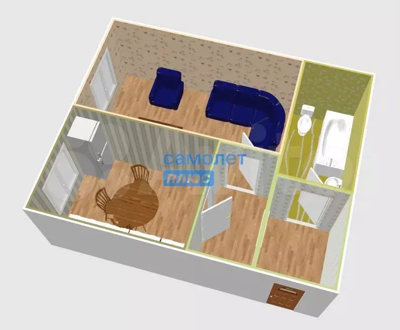 2-к. квартира, 40 м, 1/5 эт. - Фото 1