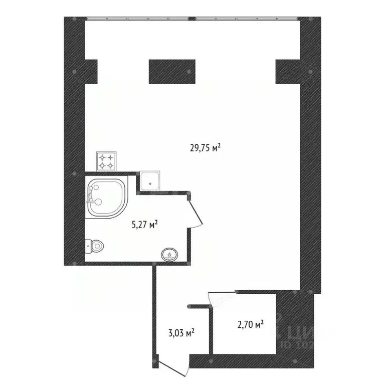 Студия Башкортостан, Уфа ул. Салавата, 15 (32.5 м) - Фото 2