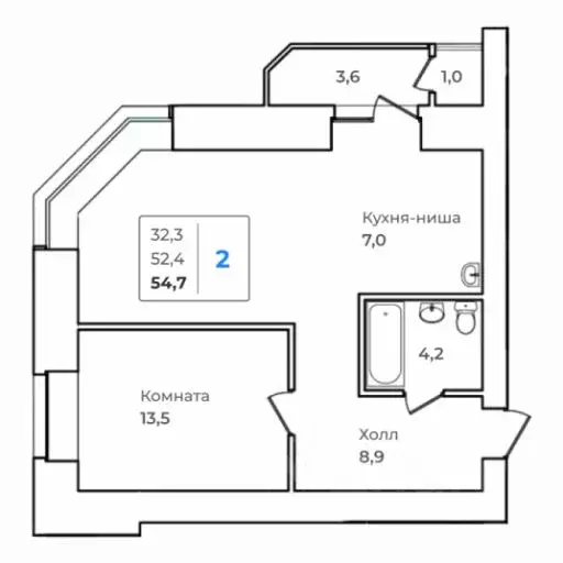 2-к кв. Амурская область, Благовещенск Зейский Бульвар жилой комплекс ... - Фото 0