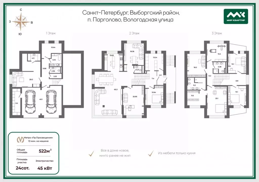 Дом в Санкт-Петербург пос. Парголово, Вологодская ул., 5 (522 м) - Фото 2