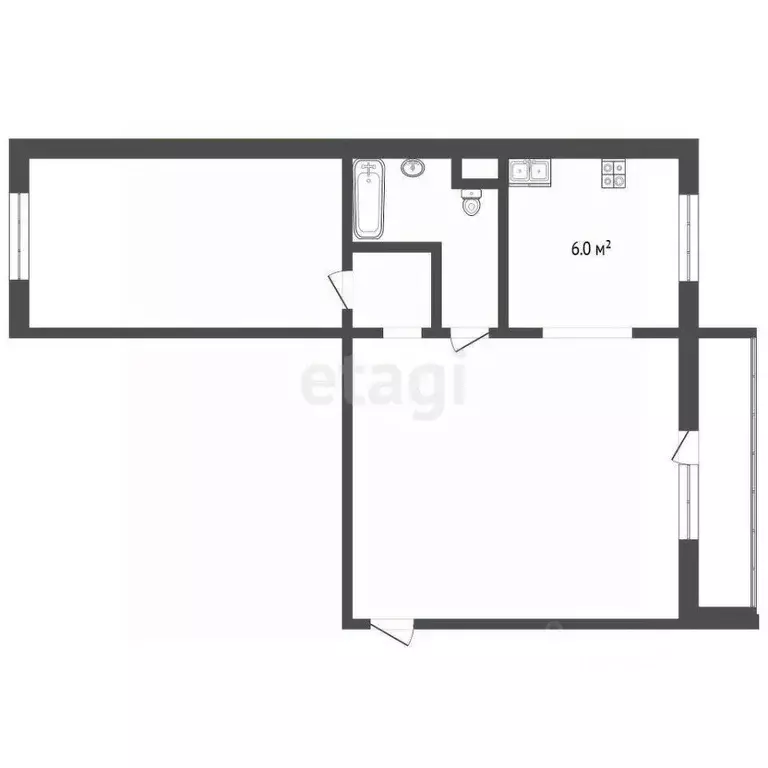 2-к кв. Челябинская область, Челябинский городской округ, пос. ... - Фото 2