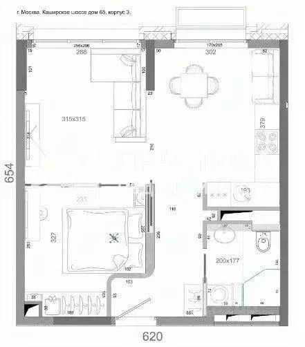 Квартира, 1 комната, 40 м - Фото 2