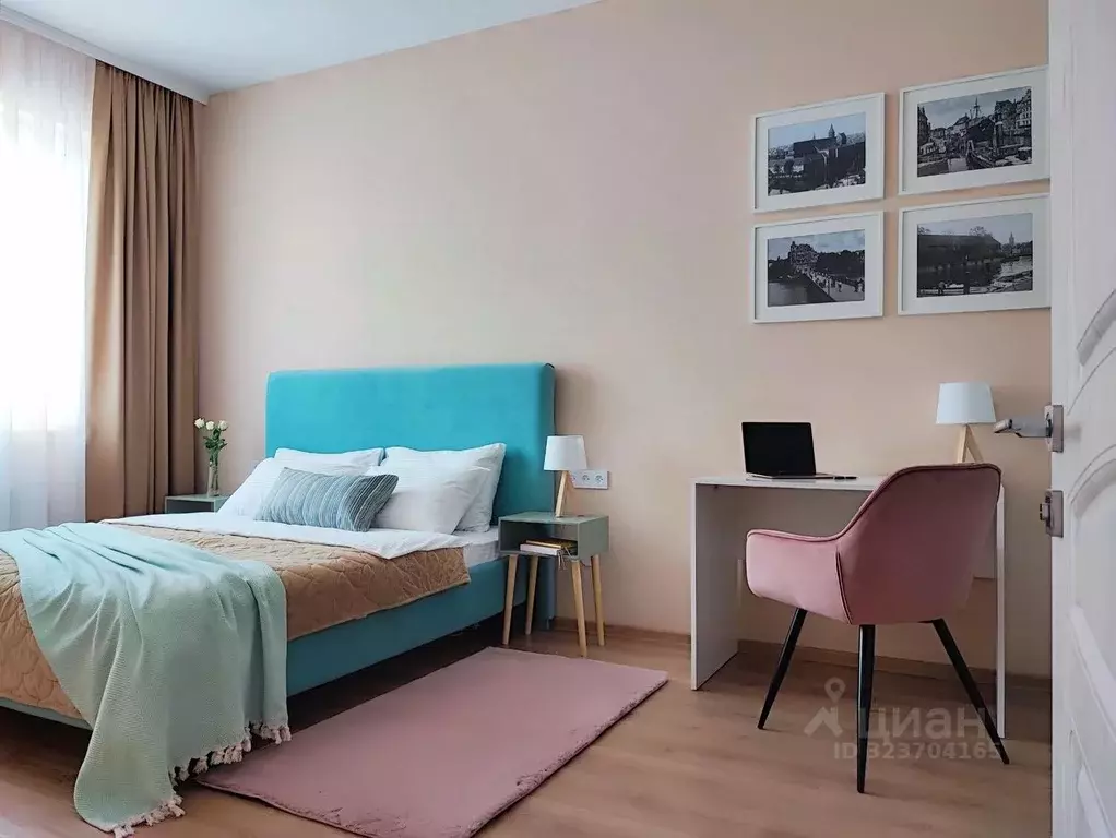 1-к кв. Калининградская область, Калининград Октябрьская ул., 12 (58.0 ... - Фото 1