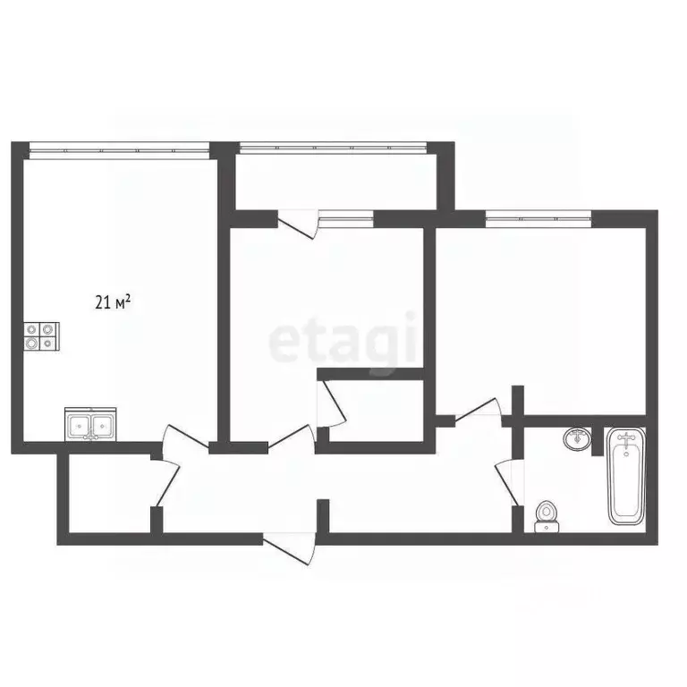 2-к кв. Санкт-Петербург просп. Обуховской обороны, 70к4 (72.2 м) - Фото 2