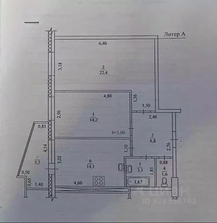 2-к кв. Саха (Якутия), Жатай городской округ, Жатай рп ул. Матросова, ... - Фото 2