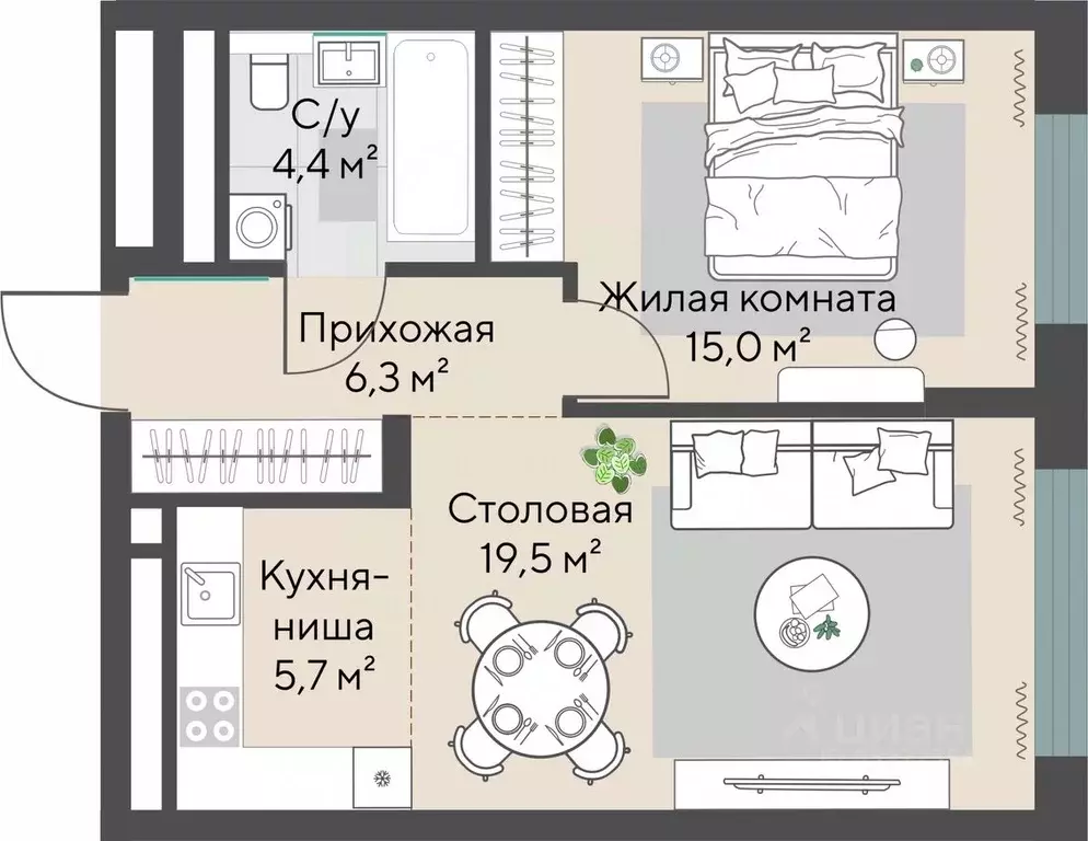 1-к кв. Свердловская область, Екатеринбург Парковый мкр, Никольский ... - Фото 0