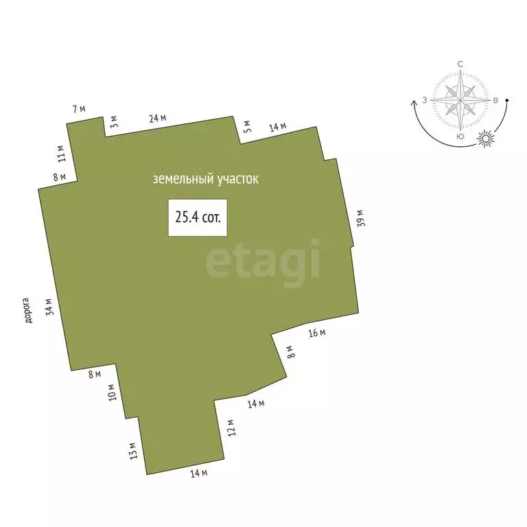 Участок в Тамбов, Октябрьская улица (25.4 м) - Фото 0