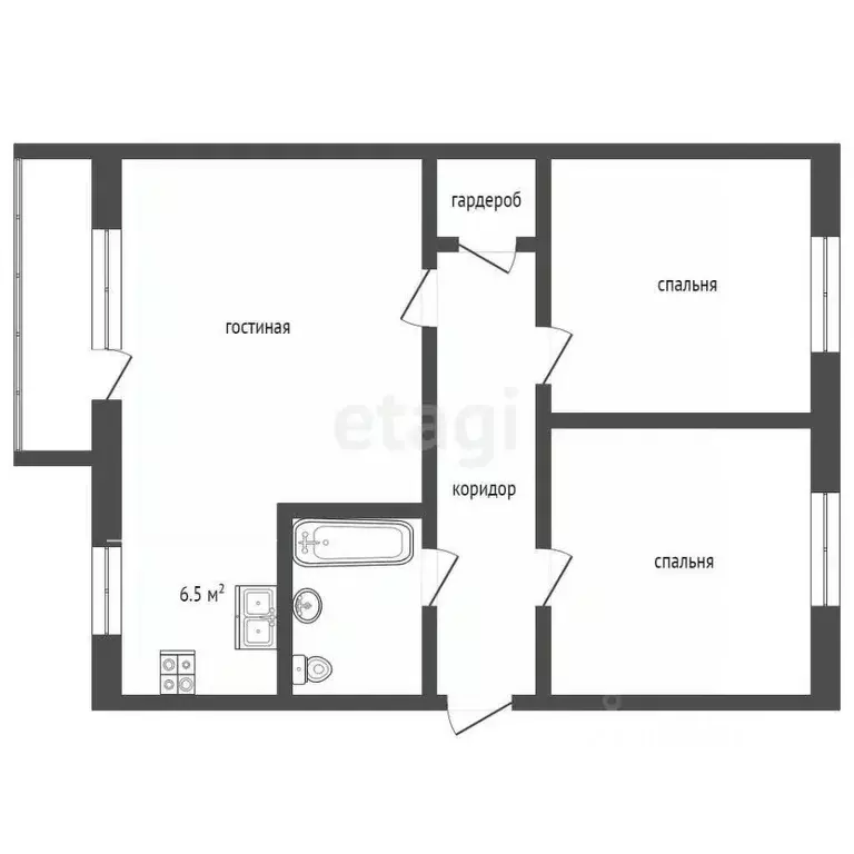3-к кв. Владимирская область, Муром Советская ул., 51 (55.8 м) - Фото 1