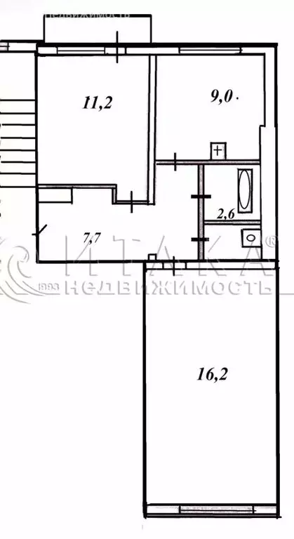 2-комнатная квартира: городской посёлок Лебяжье, Пляжная улица, 5 ... - Фото 0