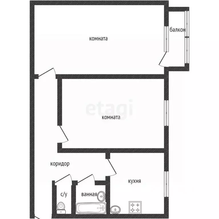 2-к кв. Свердловская область, Нижний Тагил ул. Быкова, 14 (43.7 м) - Фото 0