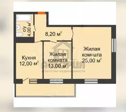 2-к кв. Красноярский край, Красноярск Караульная ул., 39В (65.0 м) - Фото 1