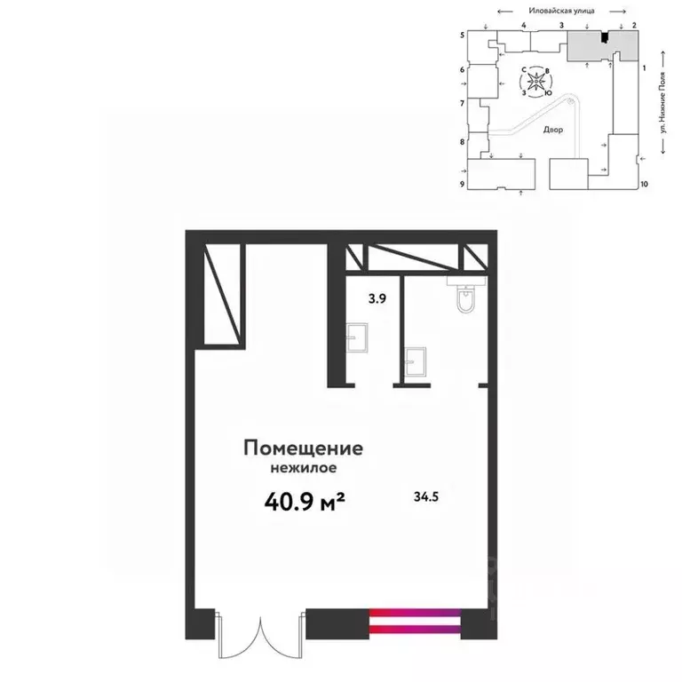 Помещение свободного назначения в Москва Страна.Заречная жилой ... - Фото 2