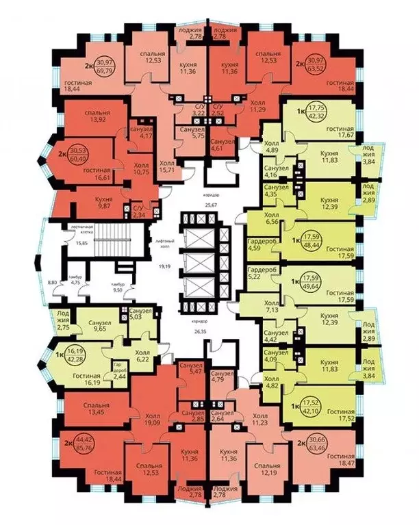 3-к кв. Калининградская область, Калининград ул. Гайдара, 94 (84.53 м) - Фото 1