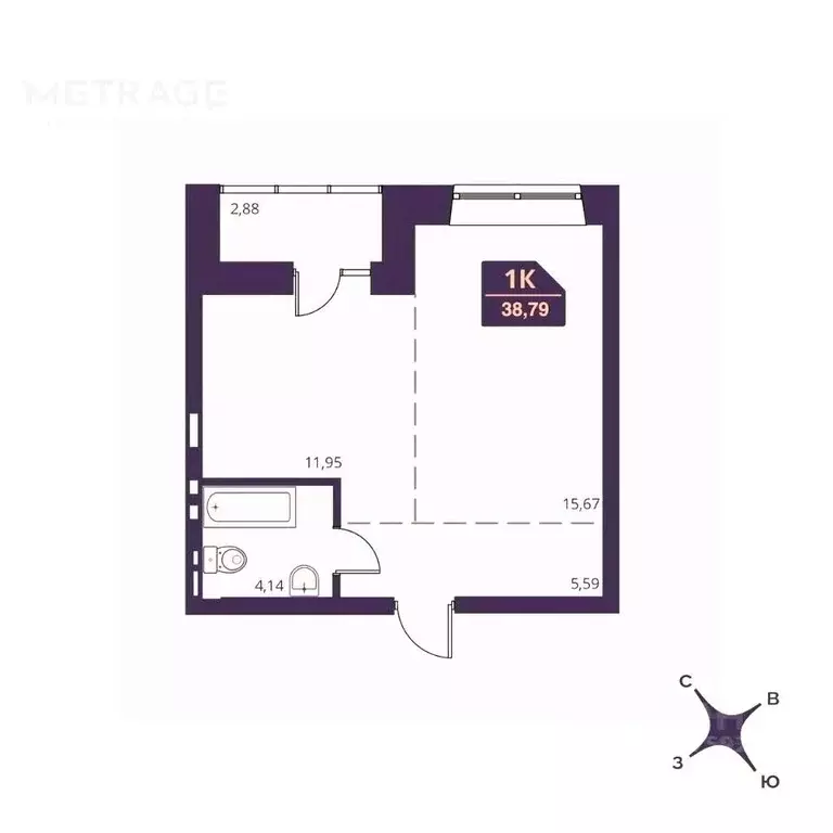 1-к кв. Новосибирская область, Новосибирск Ленинградская ул., 104 ... - Фото 2