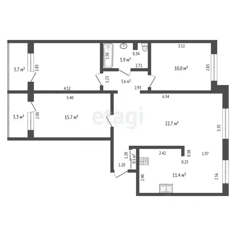 4-к кв. Ростовская область, Ростов-на-Дону ул. Зорге, 31 (82.0 м) - Фото 1