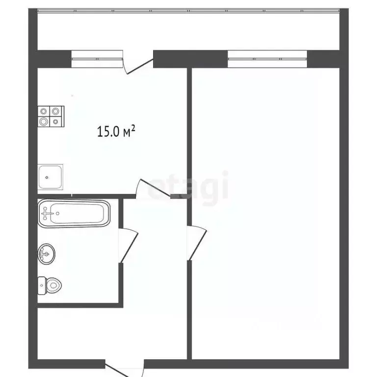 1-к кв. Краснодарский край, Анапа ул. Самбурова, 258 (42.1 м) - Фото 2