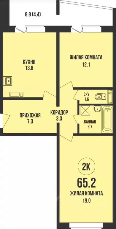 2-к кв. Новосибирская область, Новосибирск Династия жилой комплекс ... - Фото 0