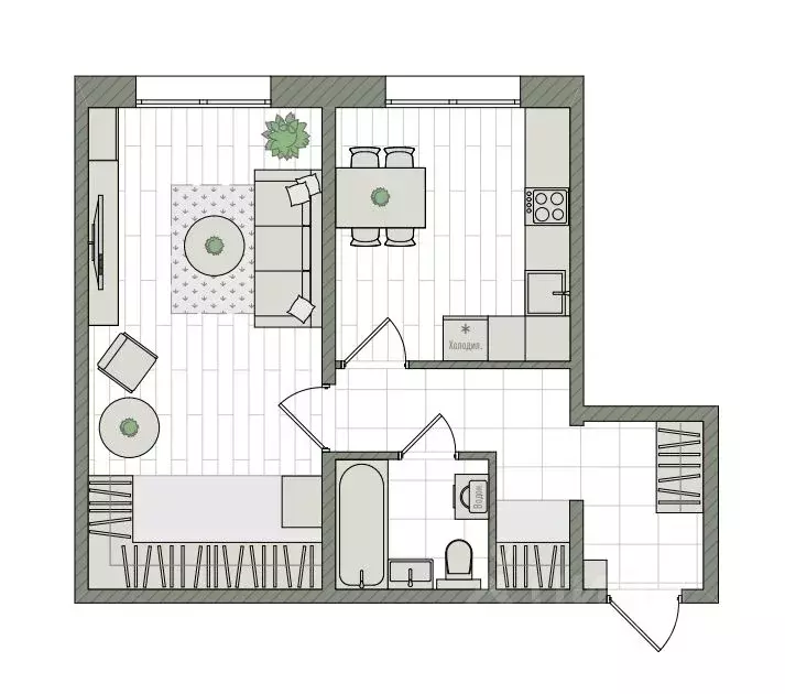 1-к кв. Кировская область, Киров бул. Прибрежный, 6 (43.4 м) - Фото 0