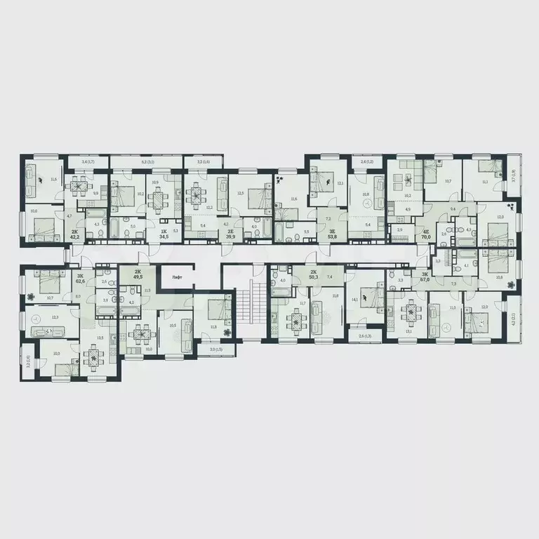 2-к. квартира, 39,9 м, 5/8 эт. - Фото 1
