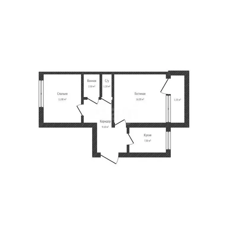 2-комнатная квартира: Салават, бульвар Салавата Юлаева, 23А (48.9 м) - Фото 1