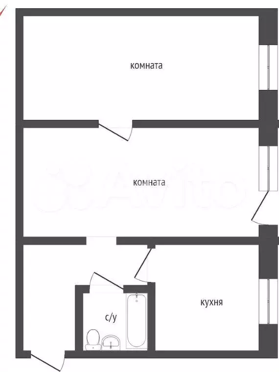 2-к. квартира, 41,1 м, 4/5 эт. - Фото 0