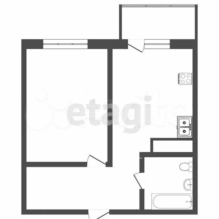 1-к. квартира, 36,4 м, 4/19 эт. - Фото 0