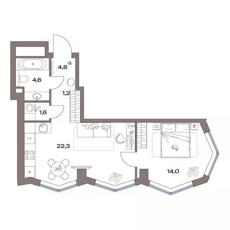 1-к кв. Москва Дубнинская ул., 79к21 (48.4 м) - Фото 1