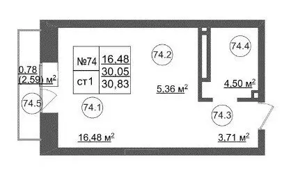 Квартира-студия: Белгород, микрорайон Репное, улица Булата Окуджавы, 2 ... - Фото 1