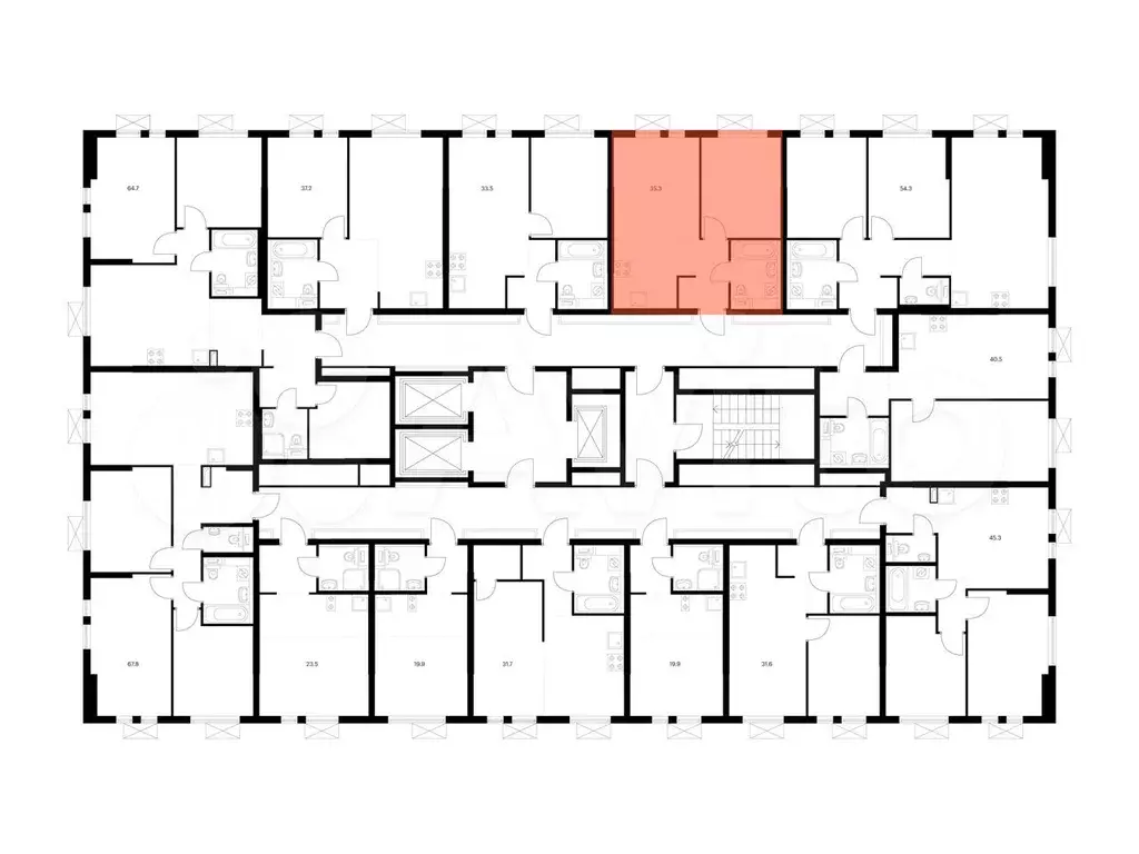 1-к. квартира, 35,3 м, 13/25 эт. - Фото 1