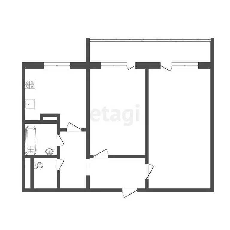 2-комнатная квартира: Ульяновск, улица Аблукова, 97 (53 м) - Фото 1