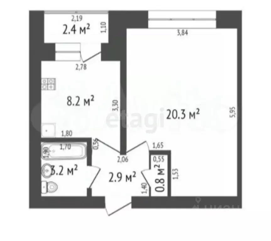 1-к кв. Башкортостан, Стерлитамак ул. Дружбы, 24А (35.4 м) - Фото 0