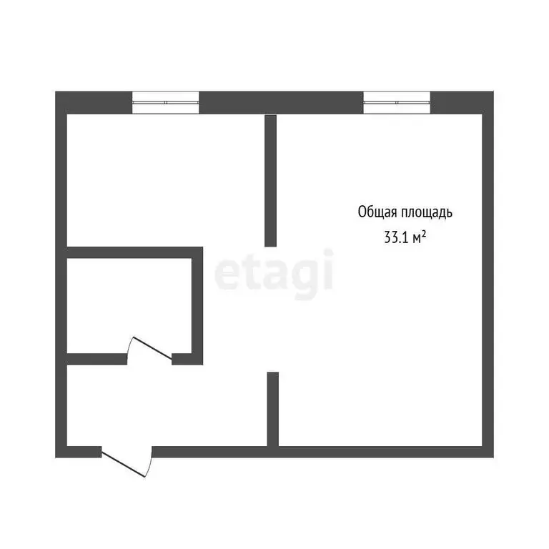 1-комнатная квартира: Междуреченск, улица Пушкина, 12 (33.1 м) - Фото 1